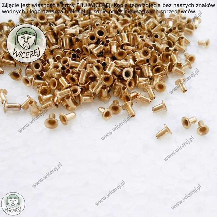 Przelotki do drutu miedziowane 500 sztuk Tulejki do ramek Przelotka