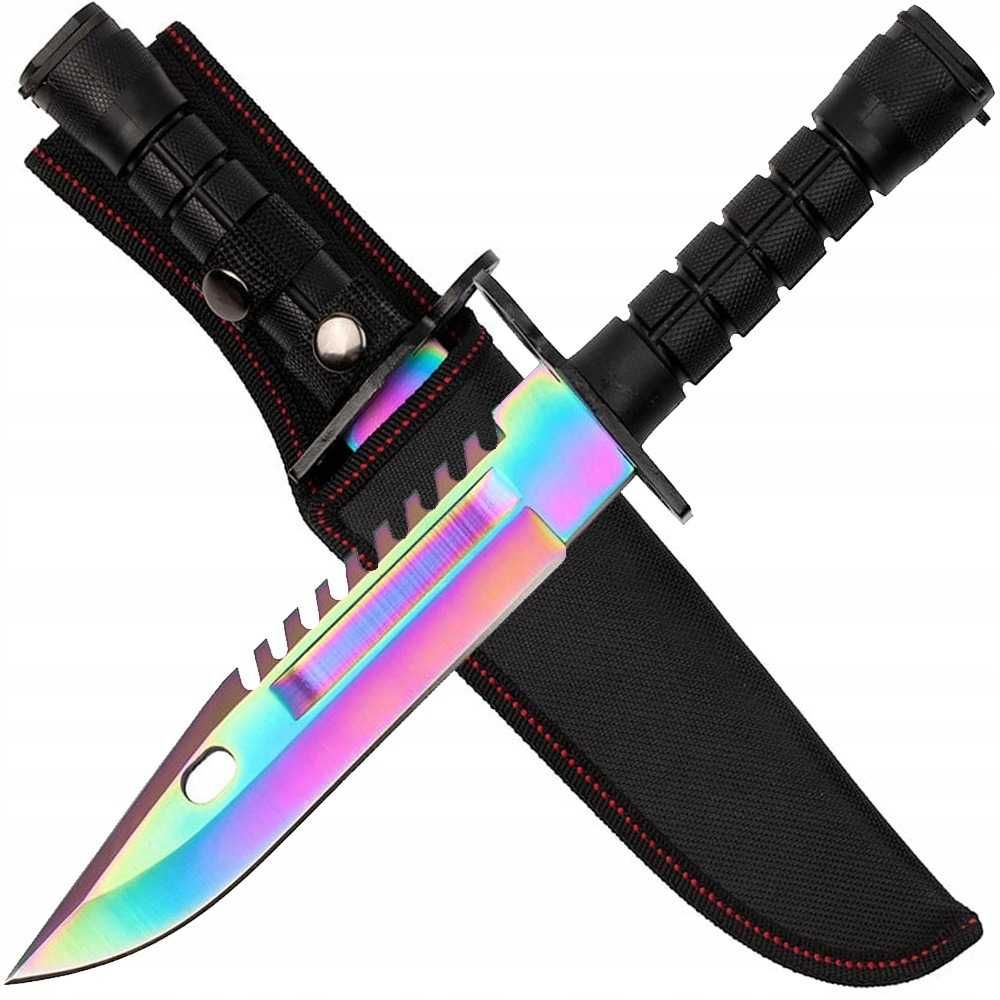 NÓŻ Wojskowy Taktyczny bojowy BAGNET M9 RAINBOW FADE + KABURA ND251b