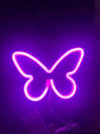 Neon na ścianę Motyl LED