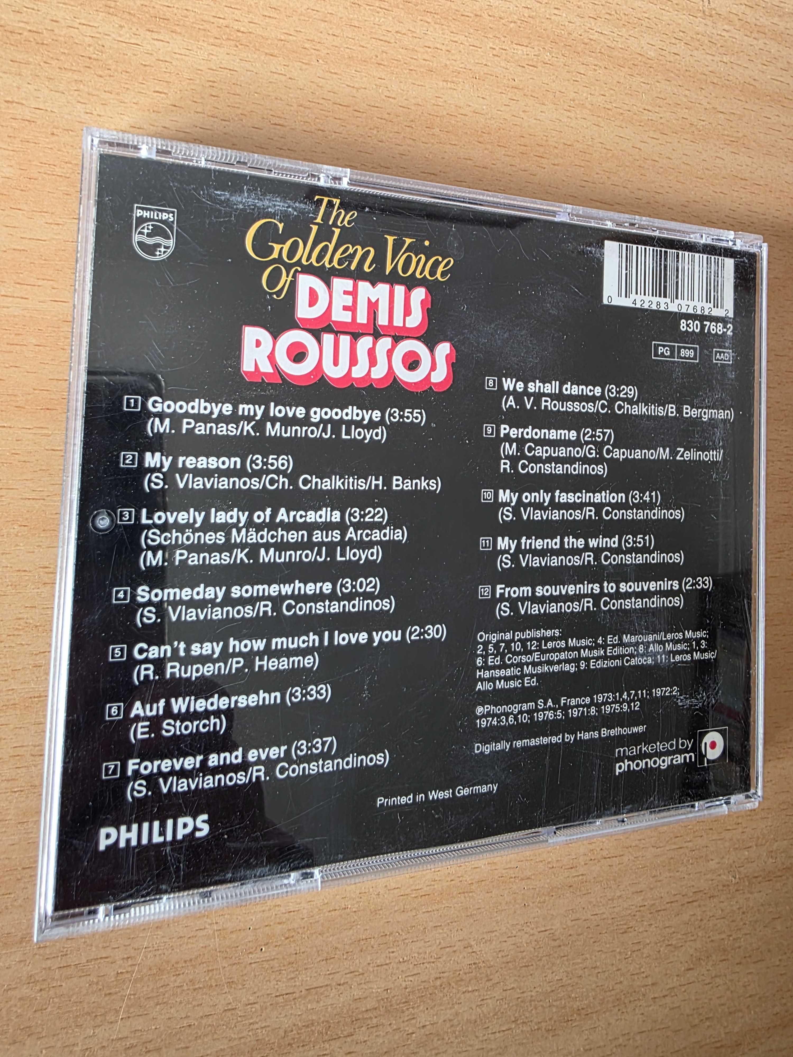 CD de música "The Golden Voice of Demis Roussos"