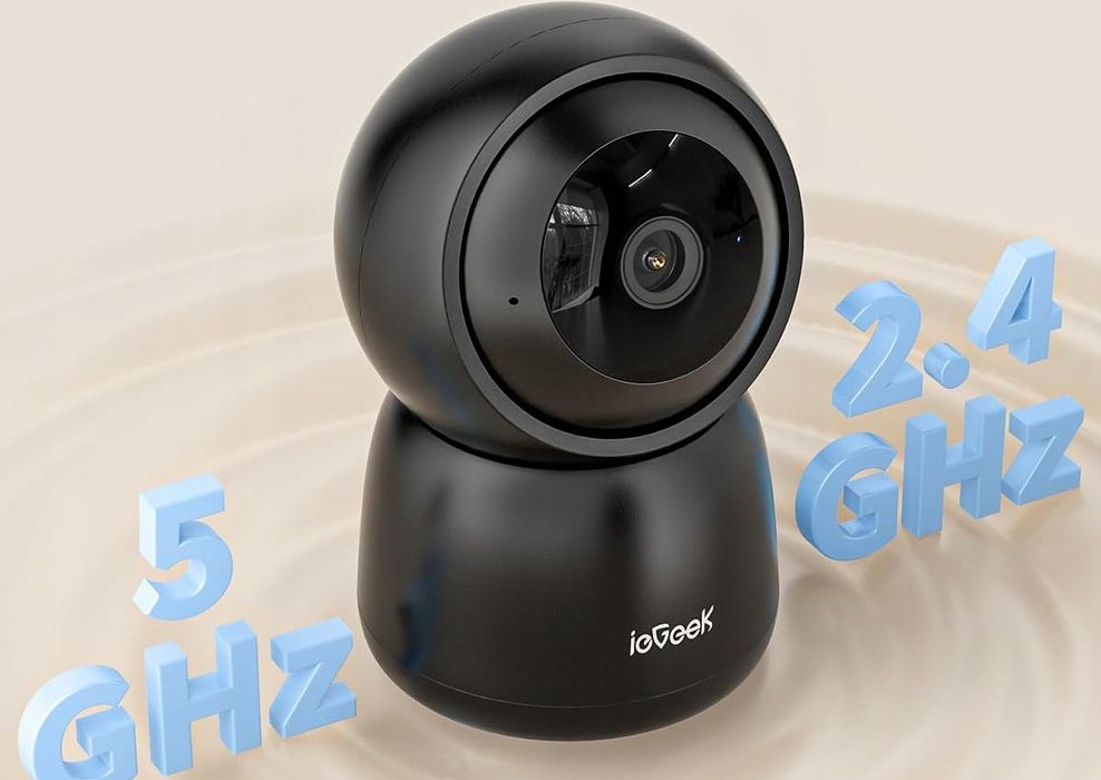 Kamera wewnętrzna ieGeek Niania 360°/55° 2.4GHz/5GHz WiFi Czarna QHD P