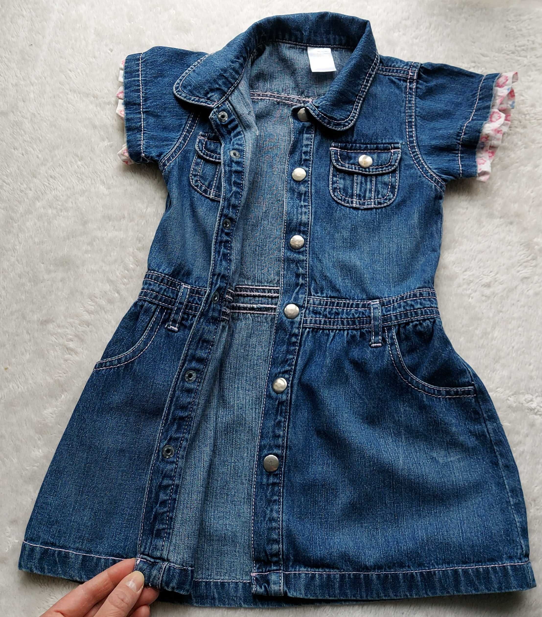 Dziewczęca jeansowa sukienka e-vie Angel 3-4 lata