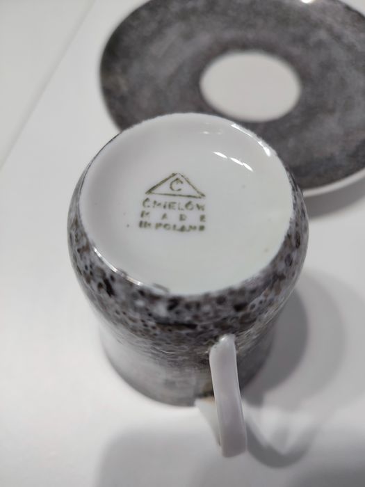 Ćmielow komplet Krokus , zestaw kawowy , filizanki ,  lata 60 te PRL