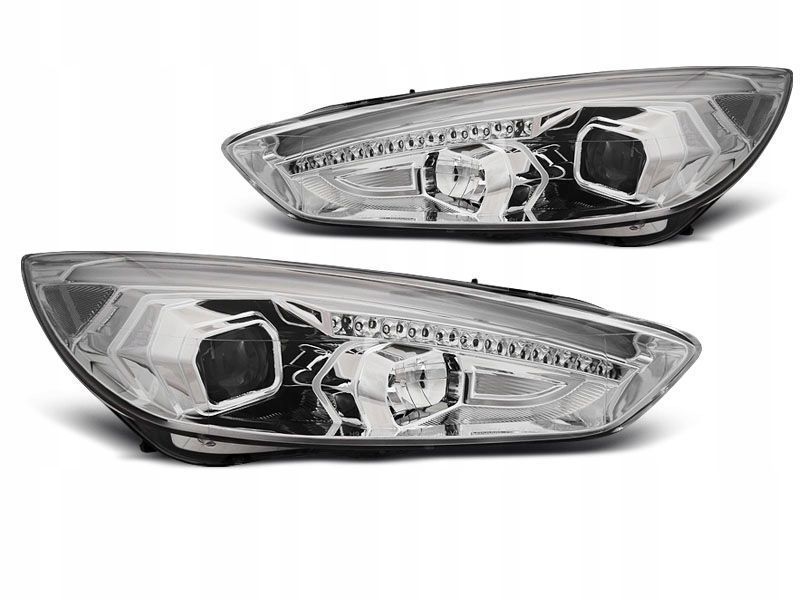 lampy ford focus mk3 15- chrome led drl