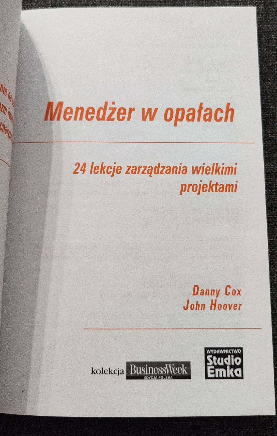 Poradnik Menedżer w opałach Pierwsze koty za płoty - zarządzanie