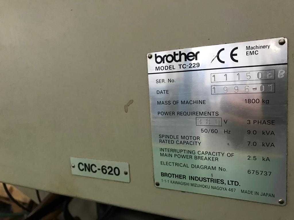 Brother TC229 Frezarka CNC 4x