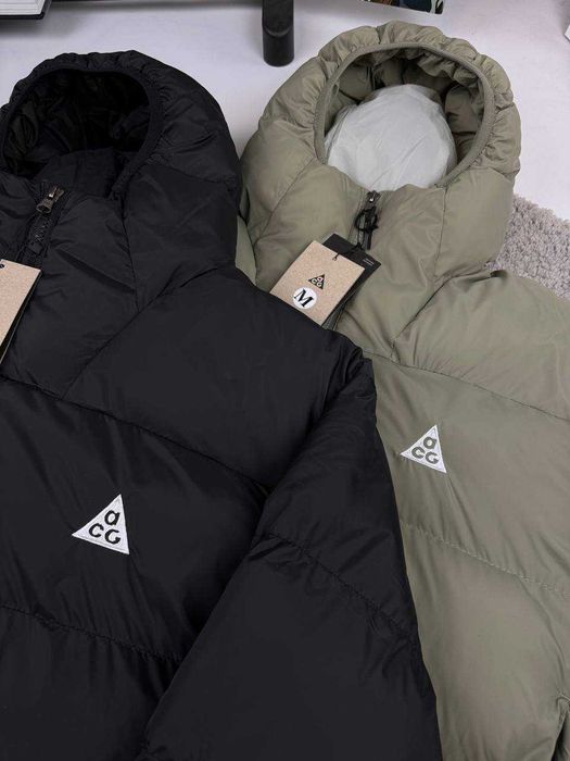 2 ВИДИ! Пуховик Nike ACG Black / Khaki S M L XL XXL куртка найк зимова