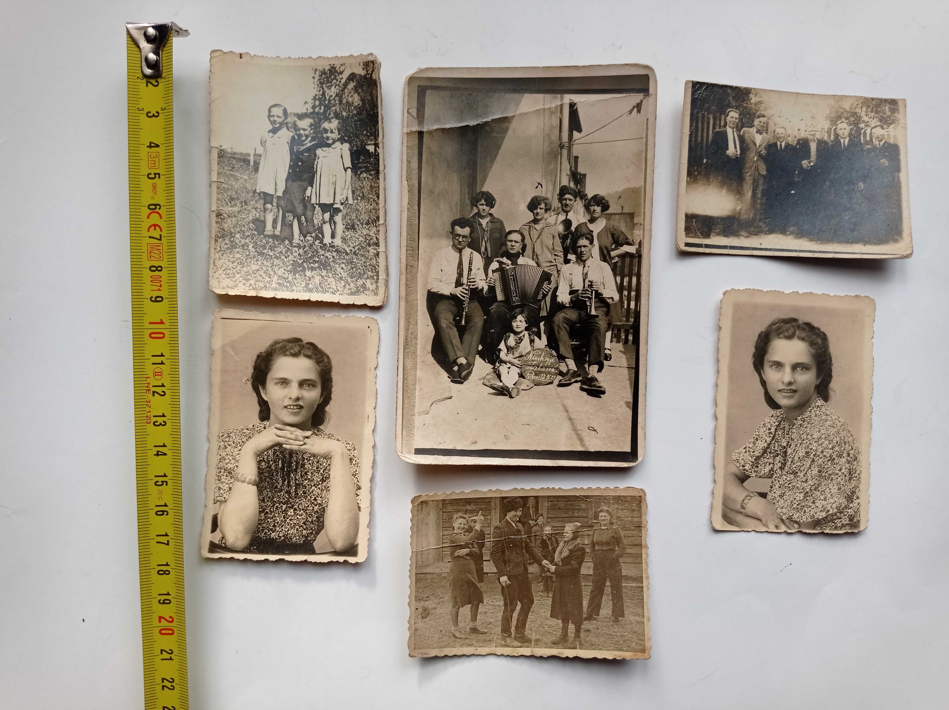Stare zdjęcia rodzinne - fotografie -6 sztuk - 12.5.1929