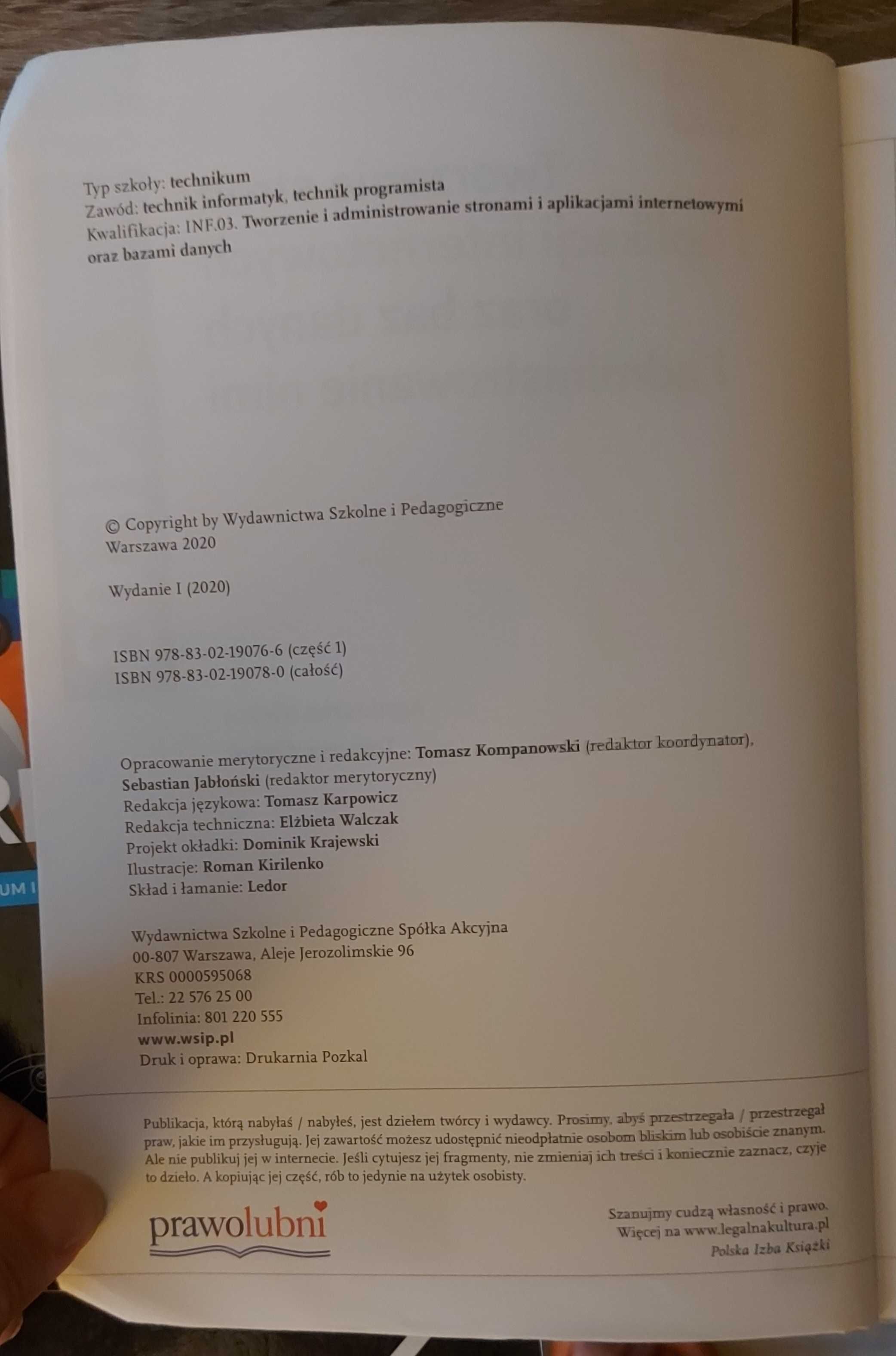 Tworzenie stron,aplikacji internetowych część 1, inf.03