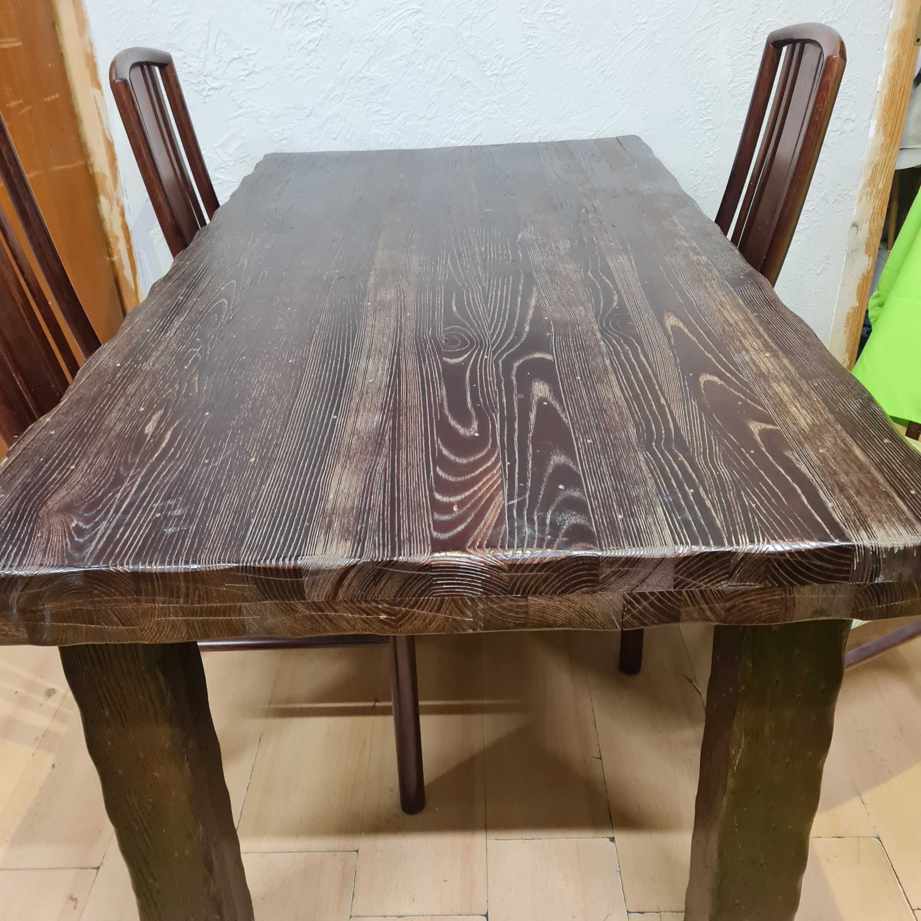 Stół dębowy robiony na zamówienie, lite drewno.
