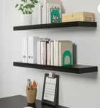 2 Prateleiras Lack IKEA Preto-Castanho