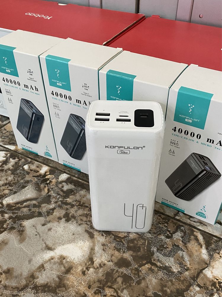 Мощный Power bank 40000. Очень быстрая зарядка! Реальная ёмкость 100%