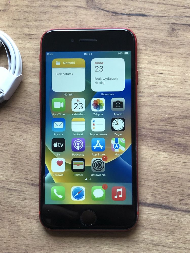 Iphone 8 64GB red |bateria 100%| kabel w zestawie, zadbany!