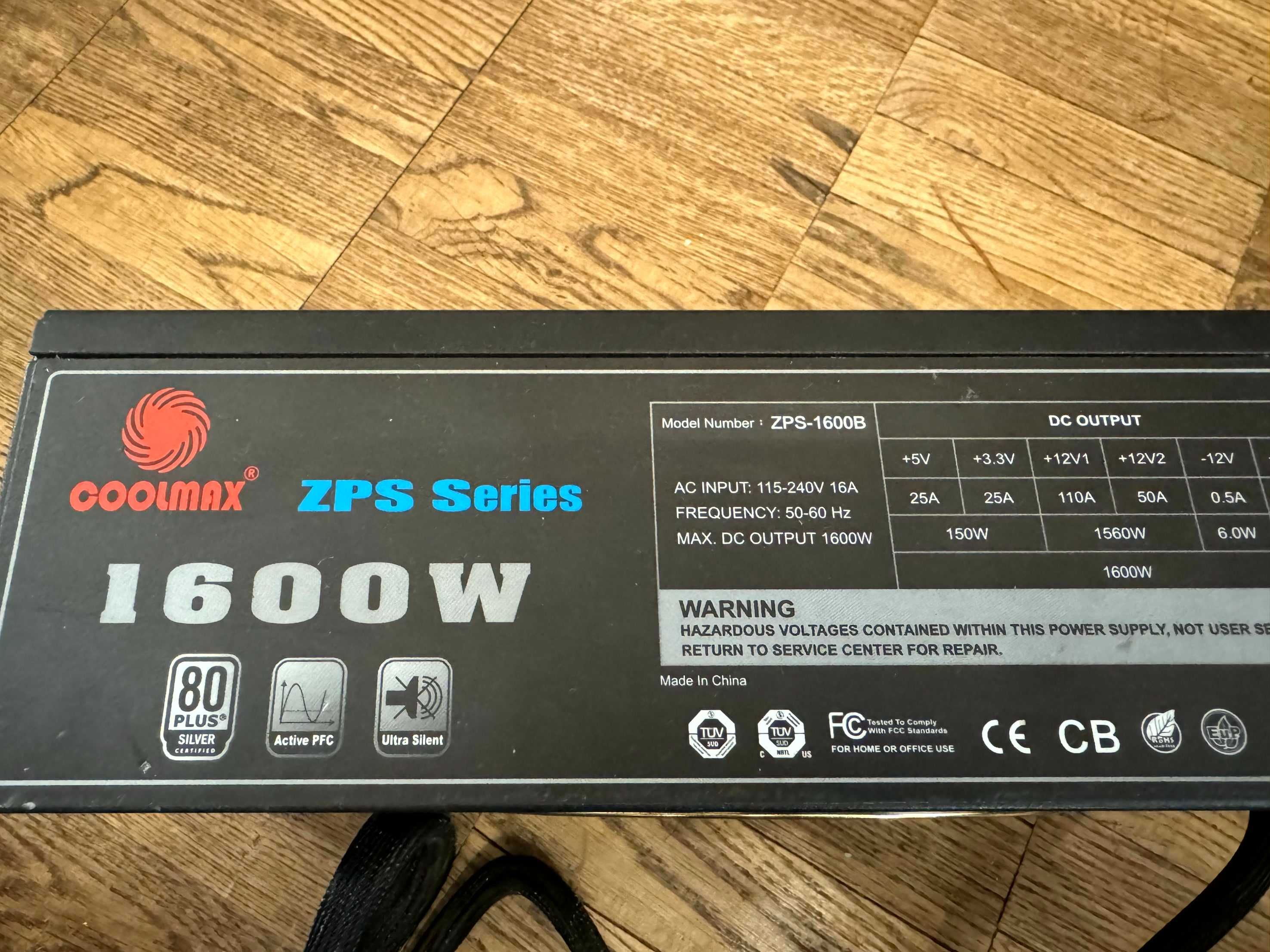 блок живлення Coolmax ZPS series 1600W