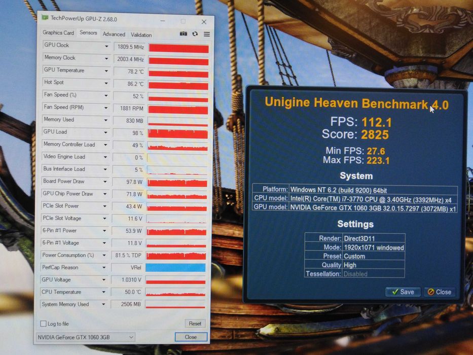 Intel i7 3770 | 250GB SSD | GTX 1060 3GB | 12GB DDR3 | Win 10Pro |