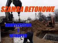 Zbiorniki betonowe-Betonowe szamba 10m3 Kompleksowo z wykopem