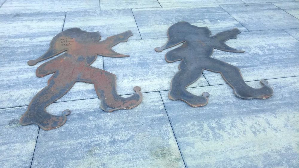 Ozdoba Krasnal Z Blachy Na Płot Bramę Ogród Itp. Wys 67cm Szer. 49cm