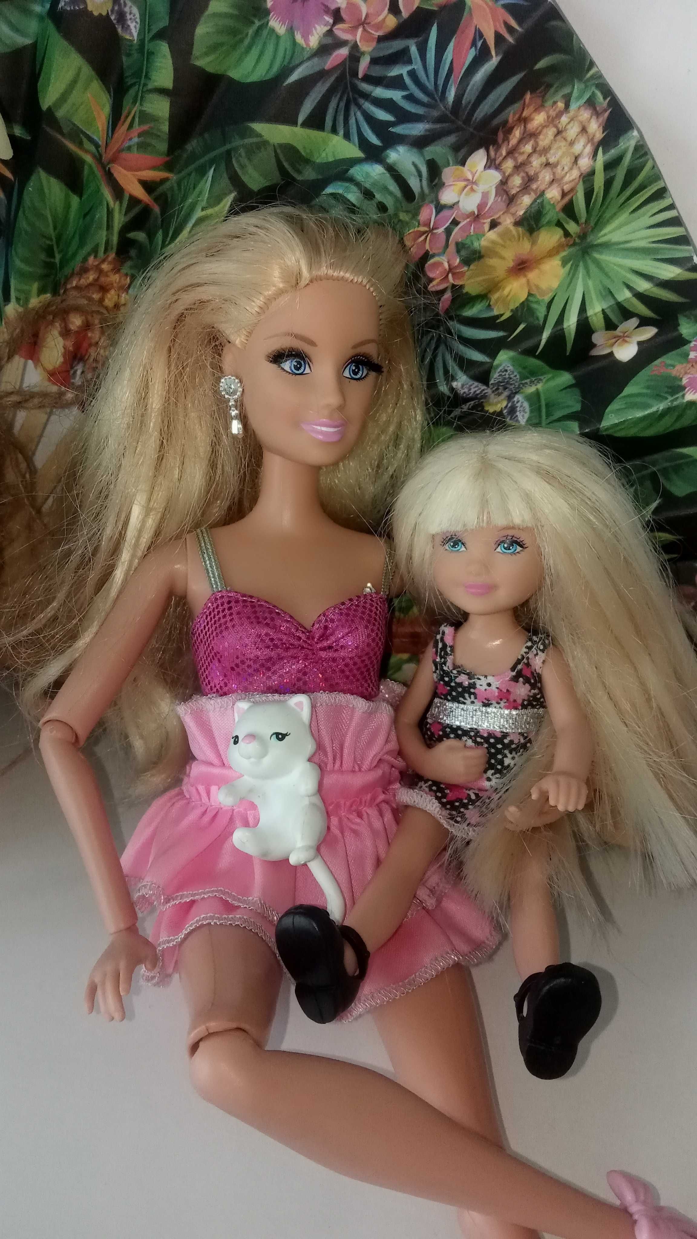 Mattel nowa Barbie+córka z kotkiem 2009r Gratis duże otwierane auto