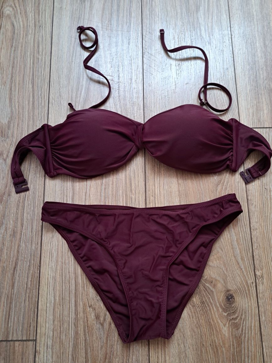 Bordowe bikini Reserved 38