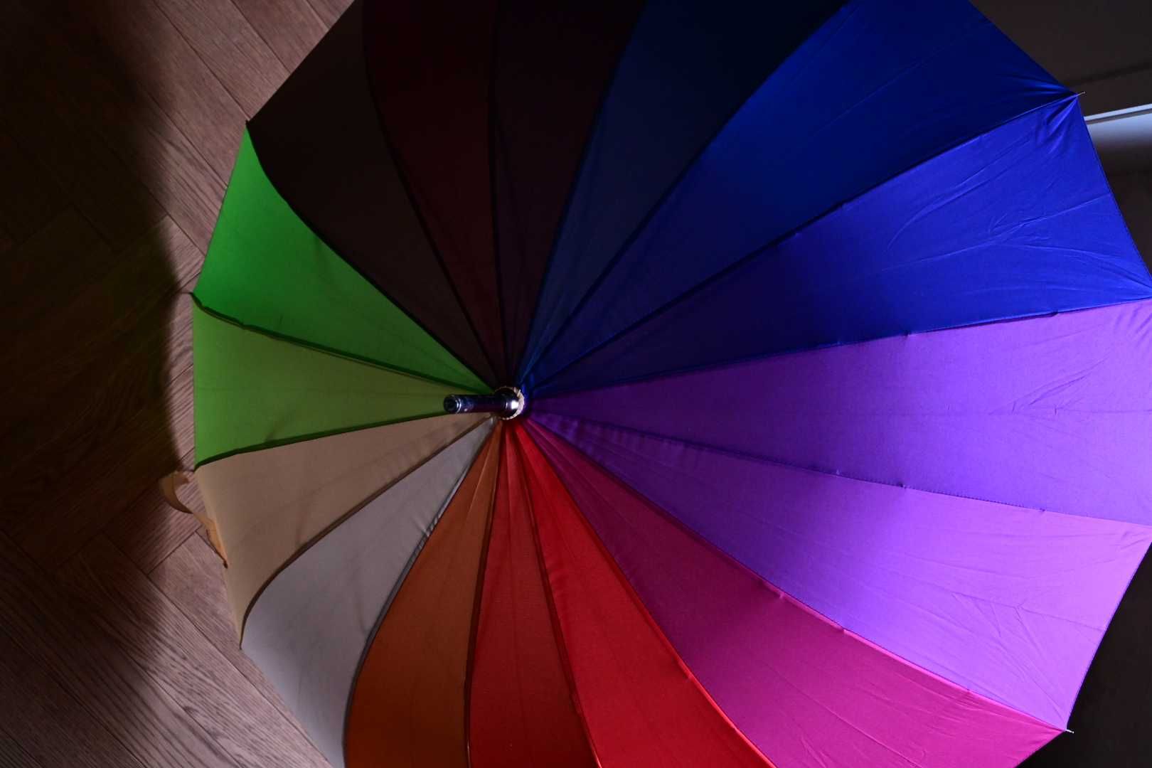 Parasol Parasolka Długa tęczowa NOWA