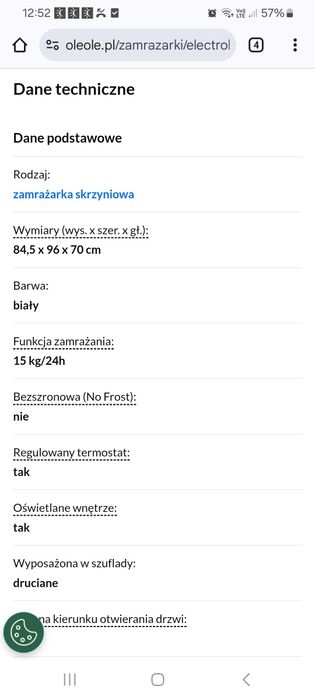 Zamrażarka skrzyniowa Electrolux