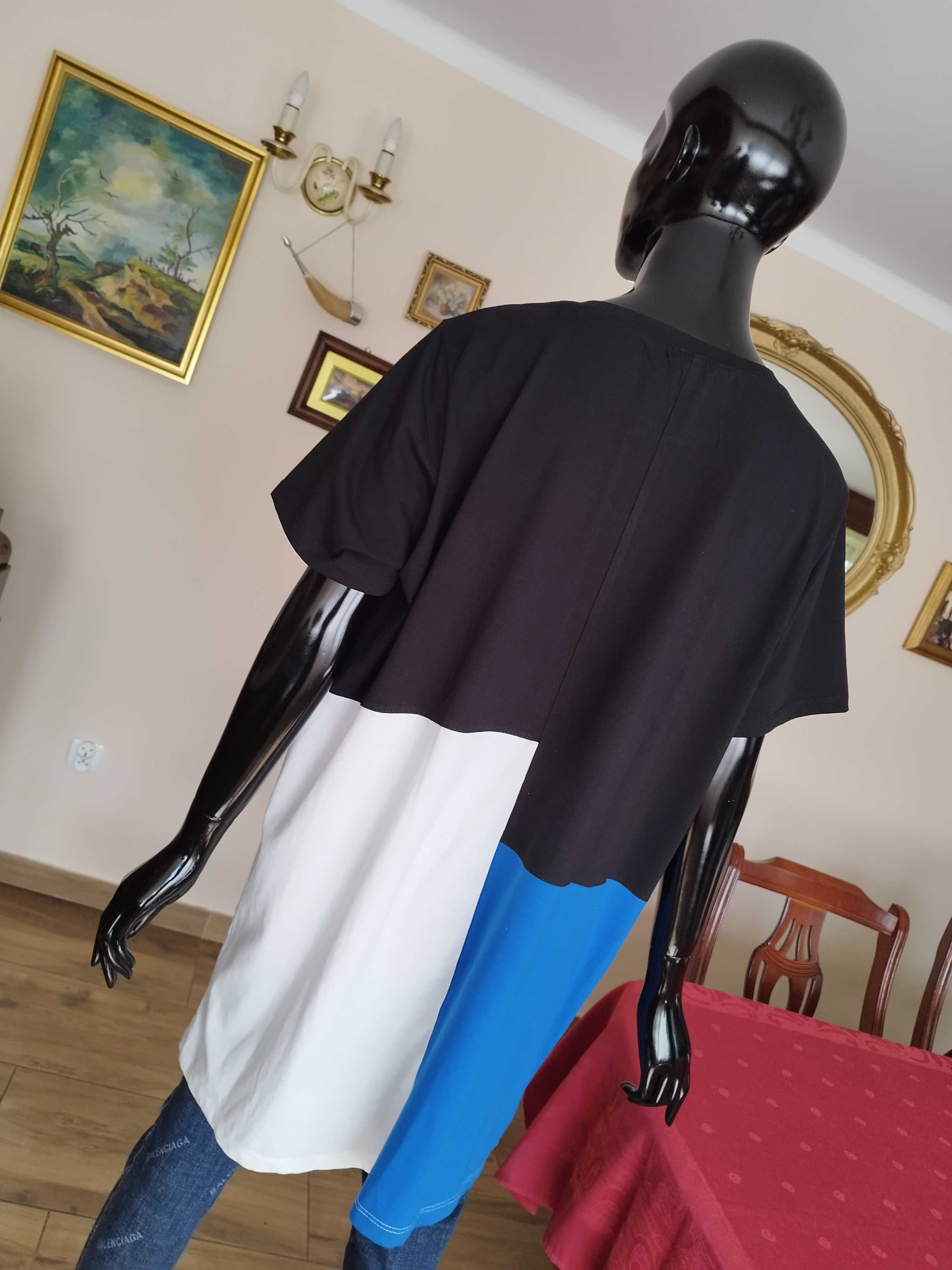 %_MEGI_bluzka/tunika - ważki - niebieska - L/XL/XXL
