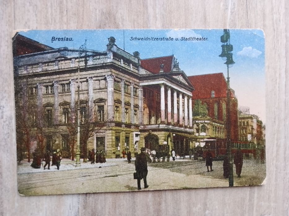 Pocztówka Breslau Wrocław ulica Świdnicka