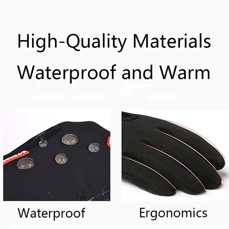 Спортивні водозахисні сенсорні рукавиці