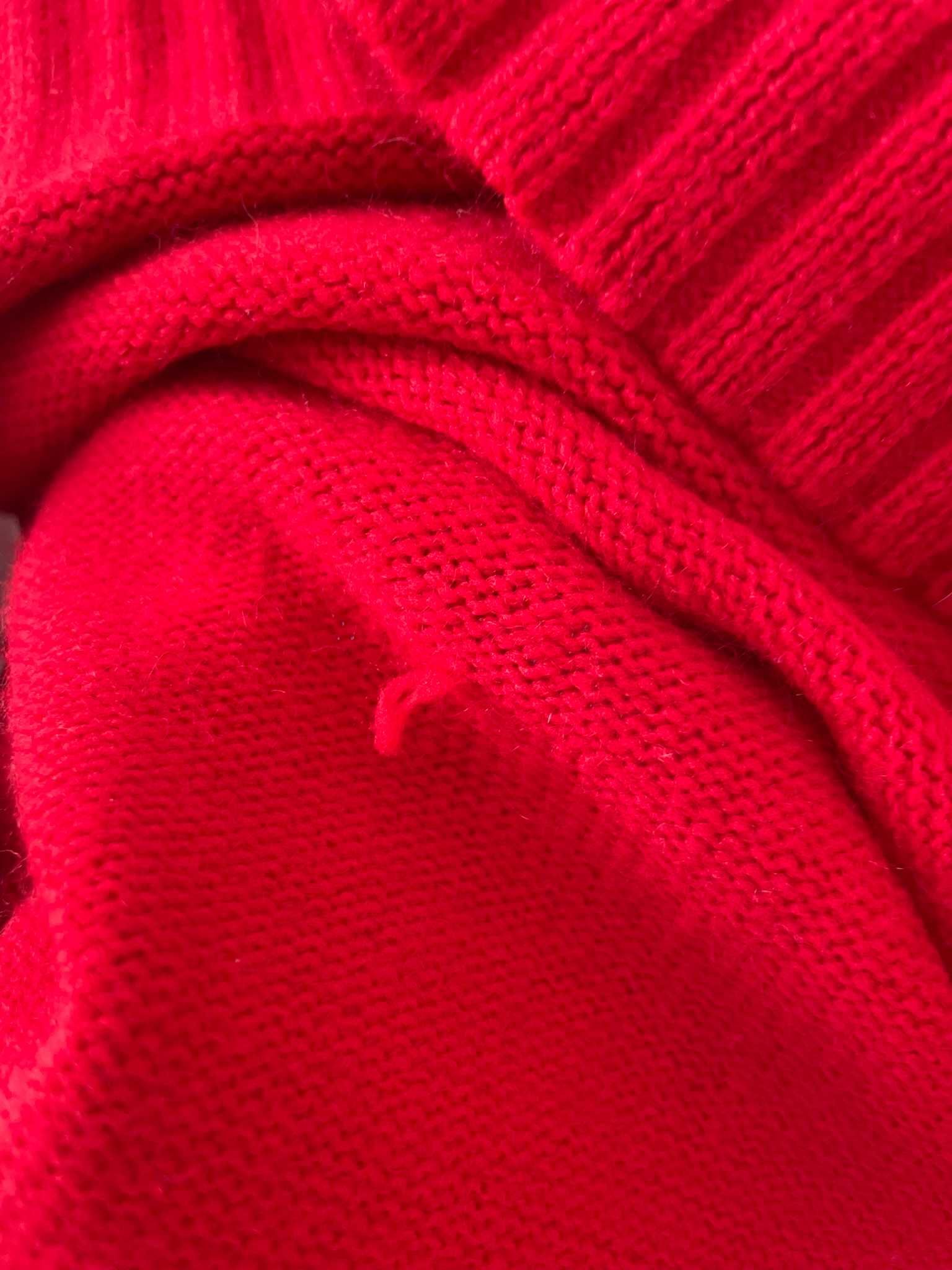 Bershka sweter czerwony wełna wool obszerny oversize M 38