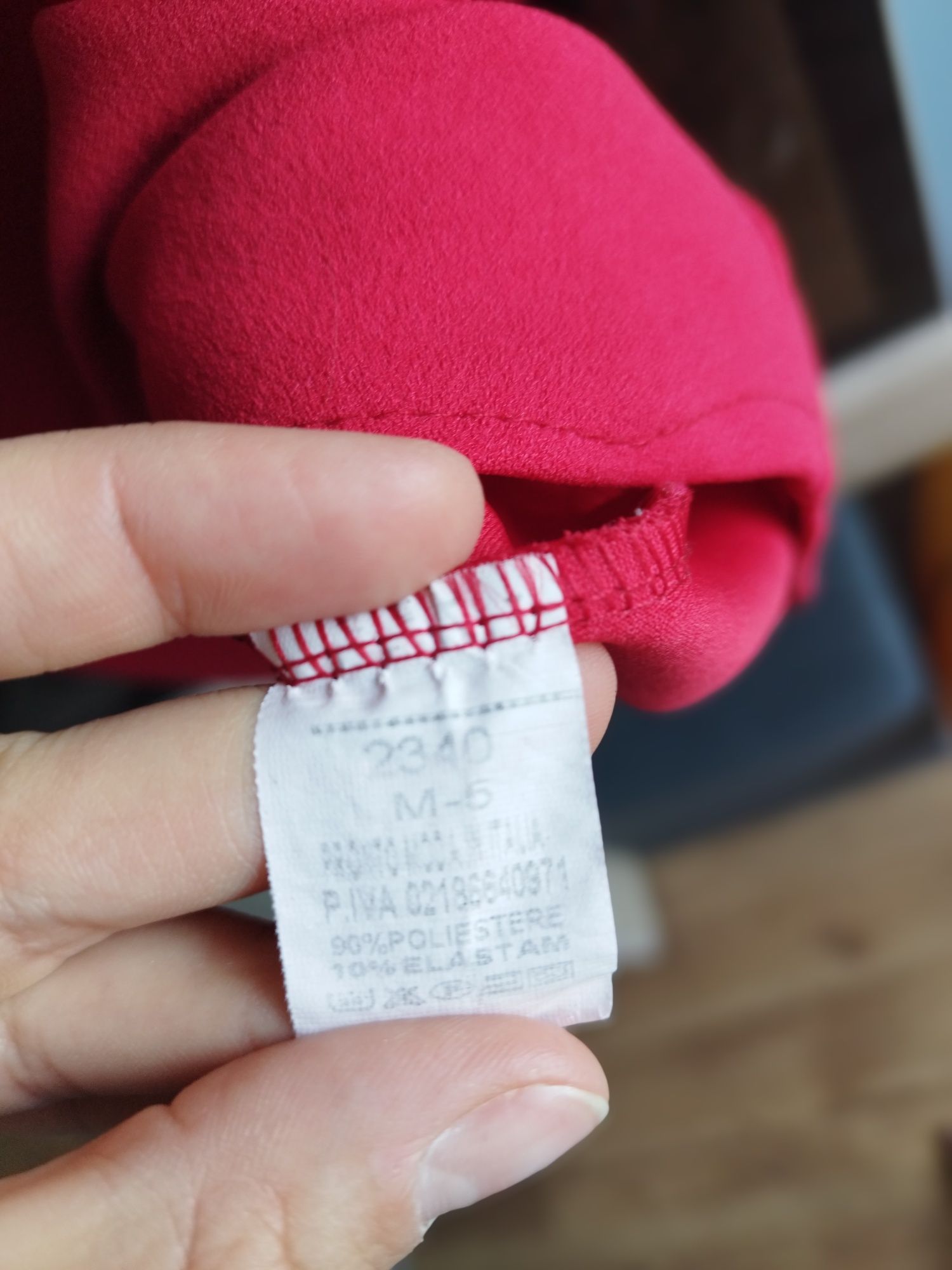 Sukienka klasyczna prosta rozmiar M czerwona