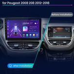 Rádio 10" android Peugeot 208 e 2008 CARPLAY WIFI GPS 2/32GB Novo