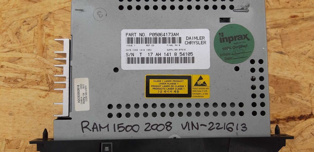 Radio Dodge Ram 06-10r