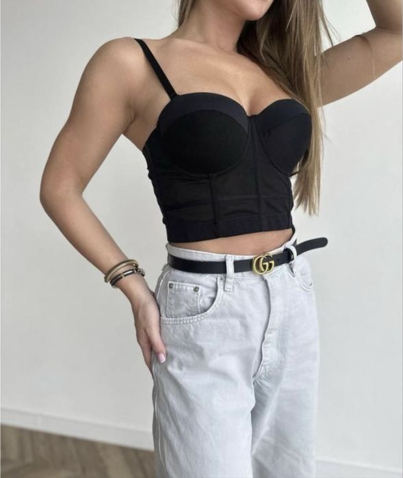 Чорний класний корсет