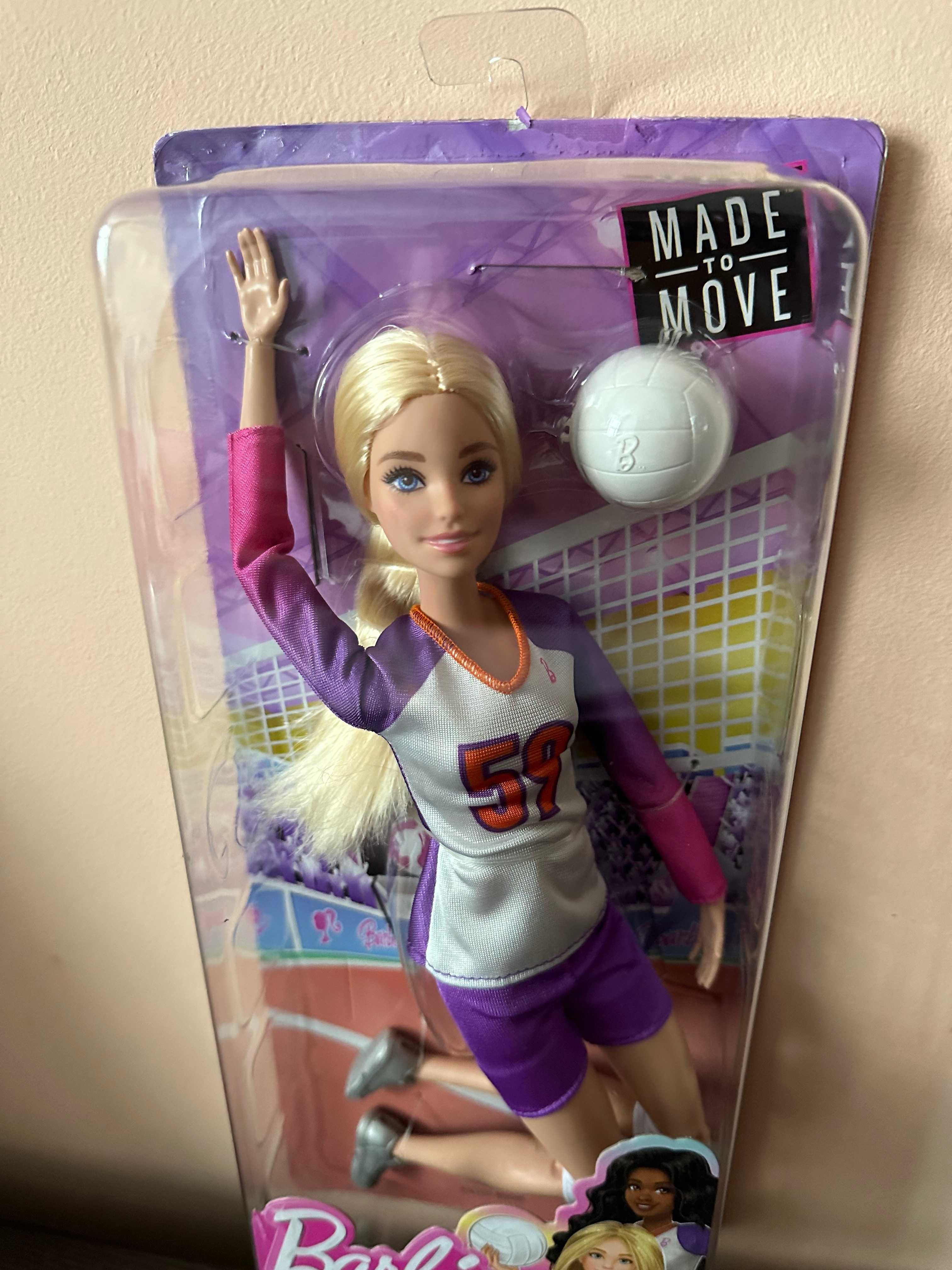 Barbie siatkarka made to move m2m HKT72 Nowa lalka Mattel