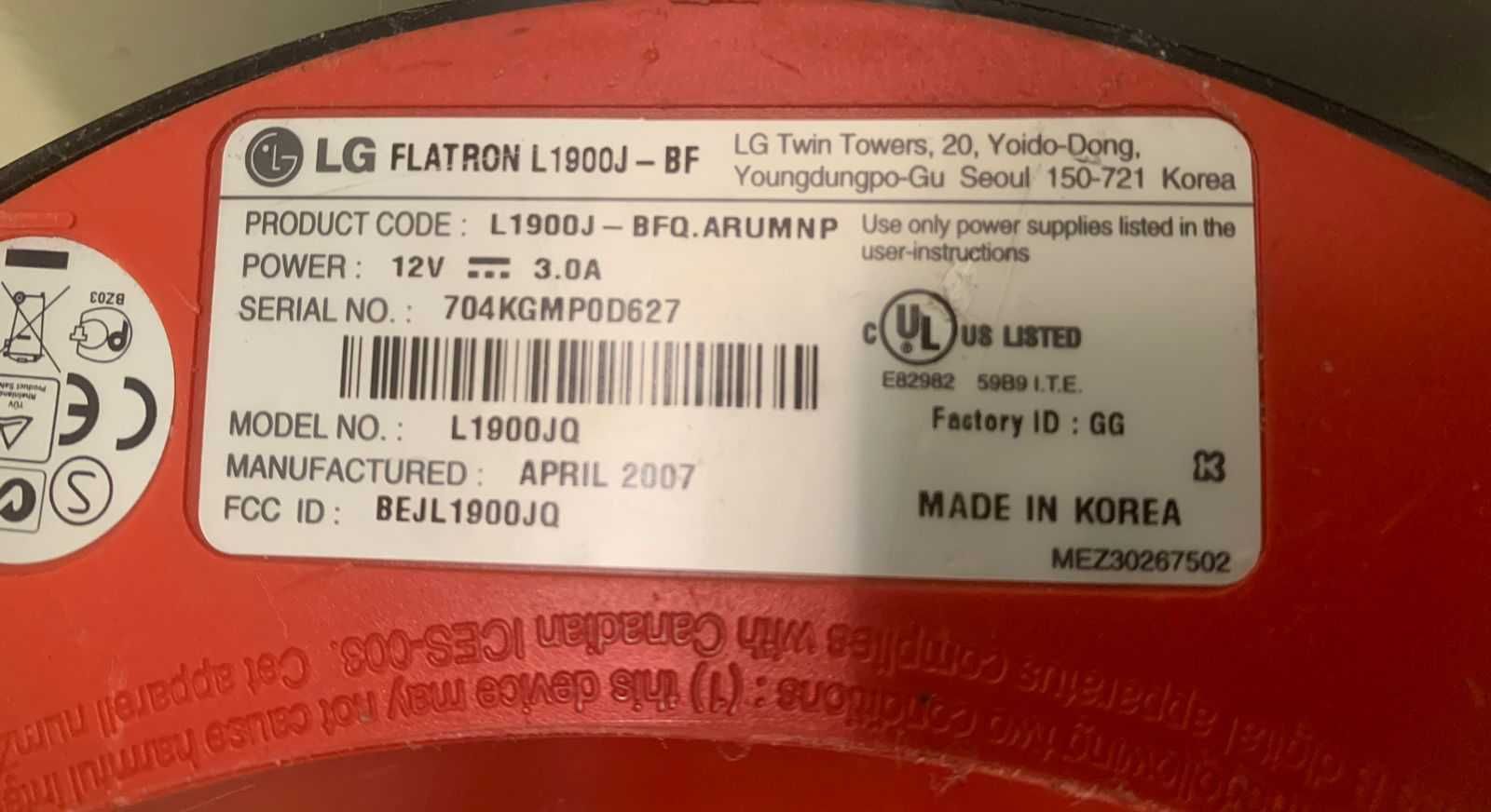 Монитор LG L1900J-BF