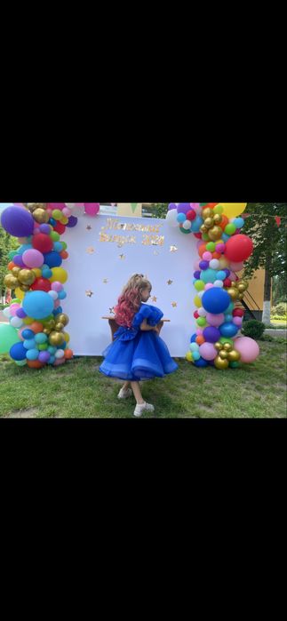 Сукня синя випускна вечірня дитяча