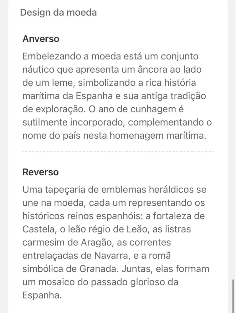 Moeda de 50 cêntimos Espanhola