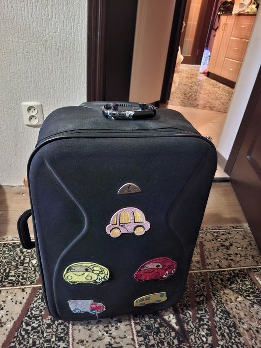 Чемодан средний текстиль бу