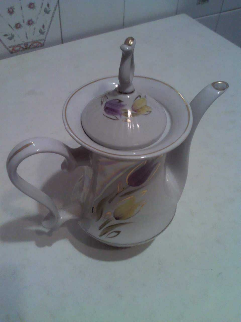 Чайник-кофейник с тюльпанами/чайник з тюльпанами