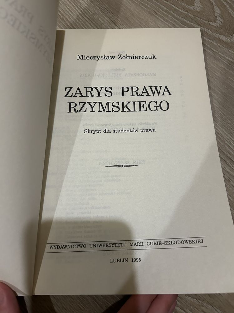 Zarys prawa rzymskiego Mieczysław Żołnierczuk