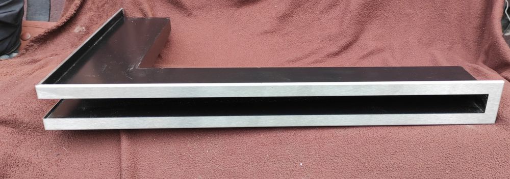 Kratka kominkowa SREBRNA NAROŻNA LEWA 60 x 40 x 6 cm