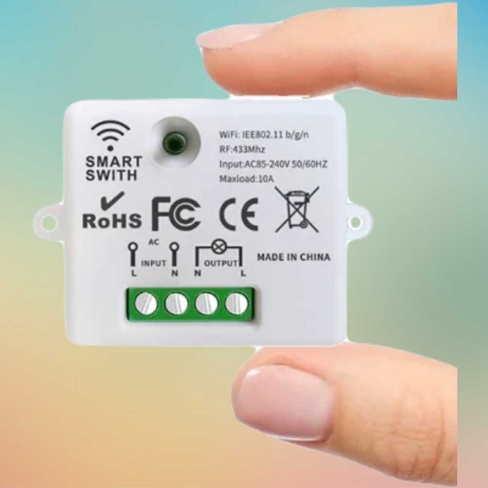 Mini switch receptor automação residencial rf e wifi