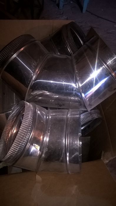 Трубы вентиляции 200 мм хромированная сталь