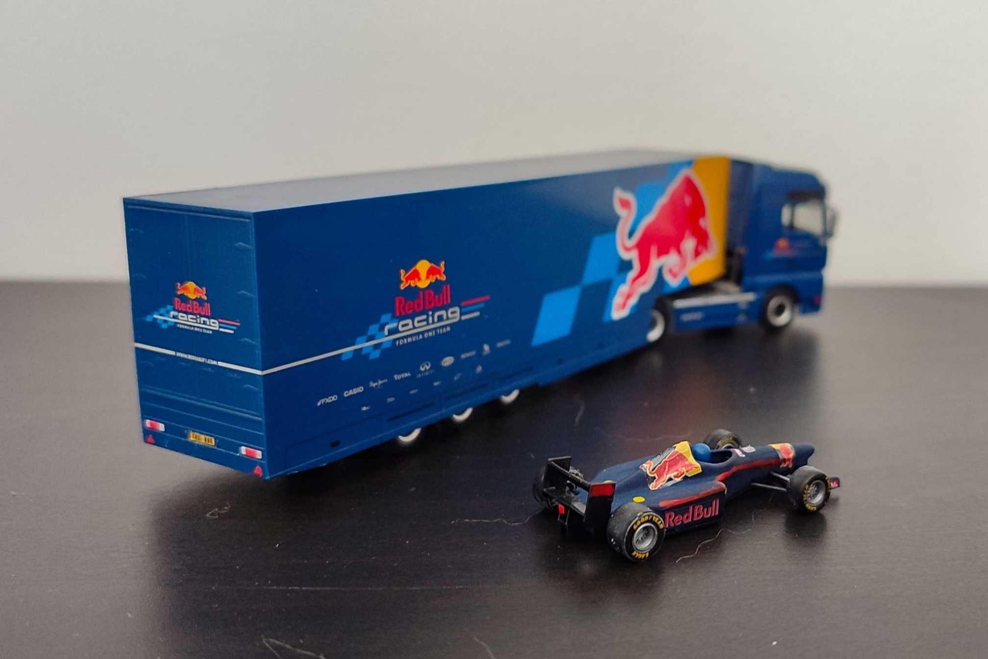 Modele MAN TGA + Bolid F1 HERPA REDBULL 1:87/H0
