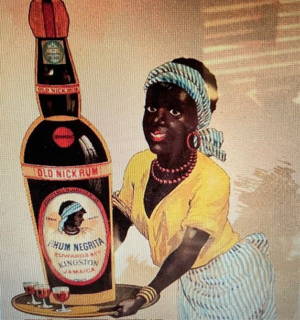 Cartaz publicidade muito antigo ao Rum Negrita
