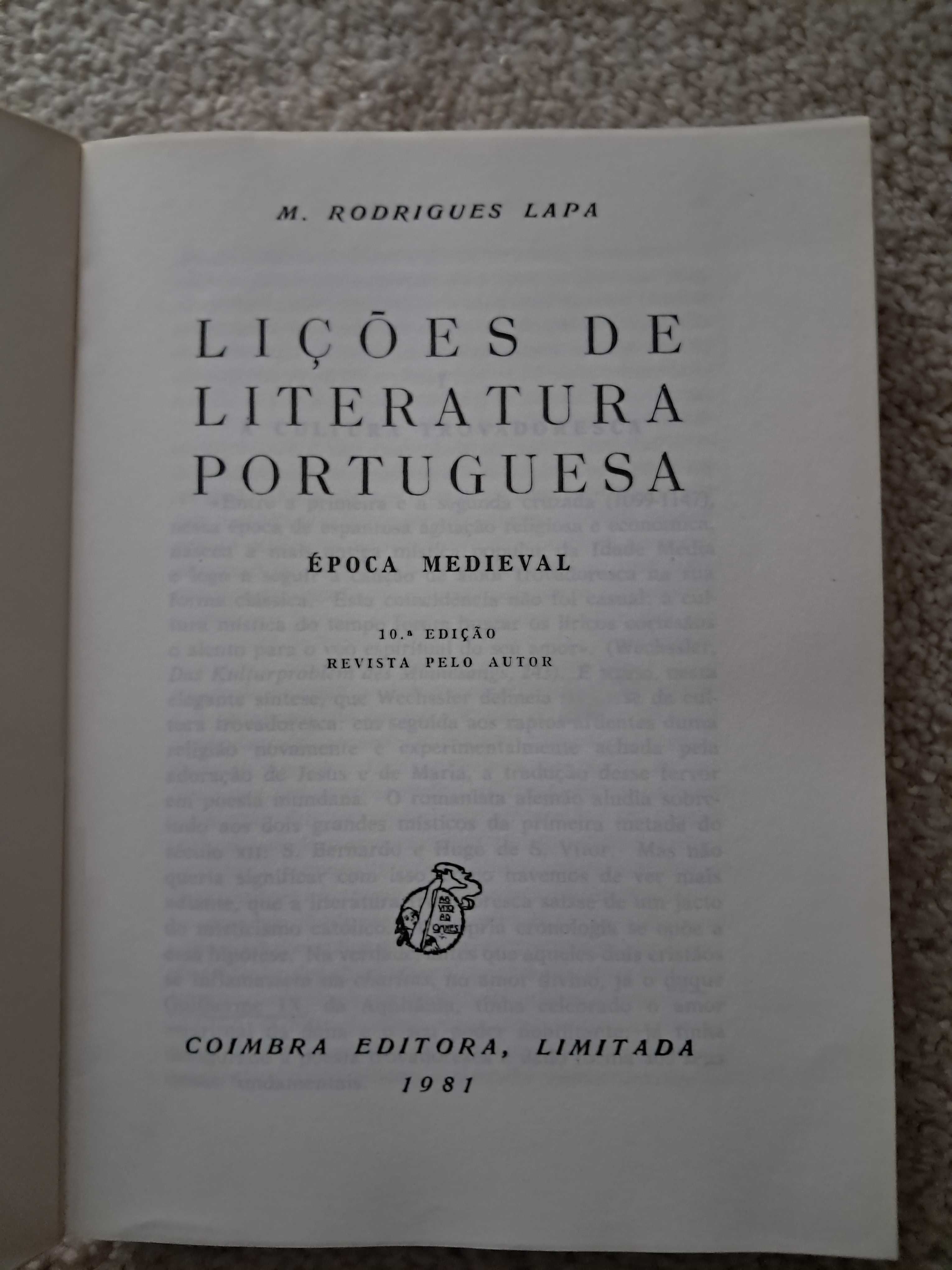 Lições de Literatura Portuguesa