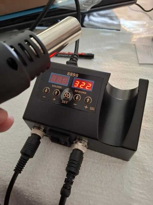 NOVO - JCD 8898 - Estação de Soldadura e Ar Quente (60W + 500W)