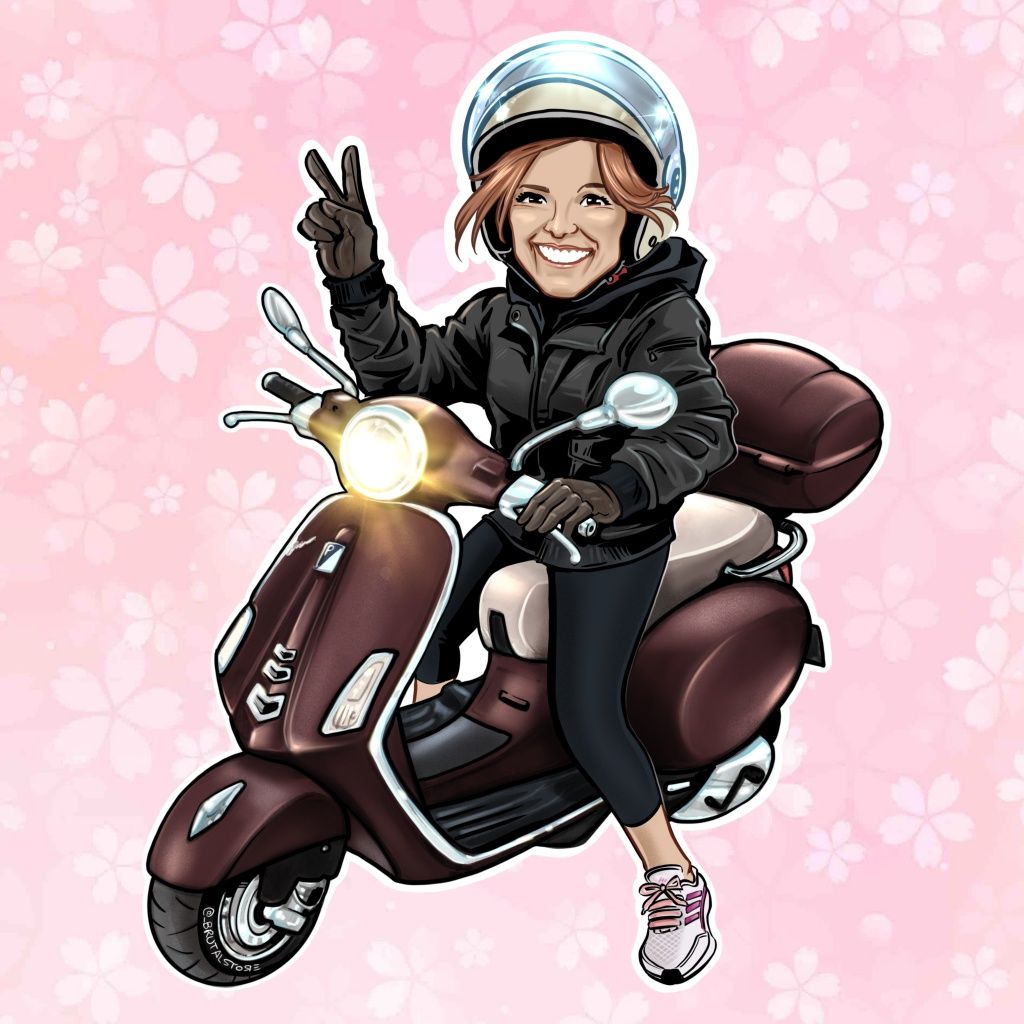 Caricatura Moto Arte Digital