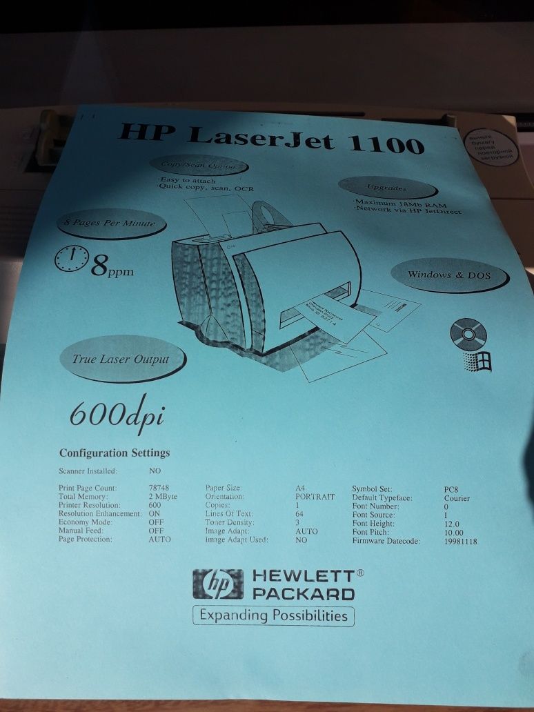 Принтер HP LaserJet 1100 usb интерфейс