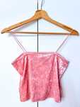 Nowy różowy welurowy top H&M